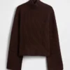Cashsoft Shaker-Stitch Turtleneck Sweater