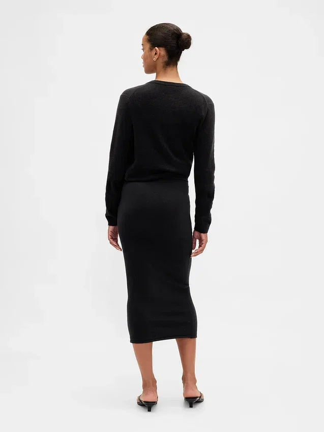 Cashsoft Stretch Midi Skirt