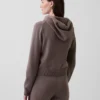 Cashsoft Sweater Crop Zip Hoodie