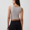 Closeknit Jersey Boatneck Crop Tank Top