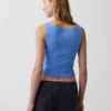 Closeknit Jersey Boatneck Crop Tank Top