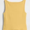 Closeknit Jersey Boatneck Crop Tank Top