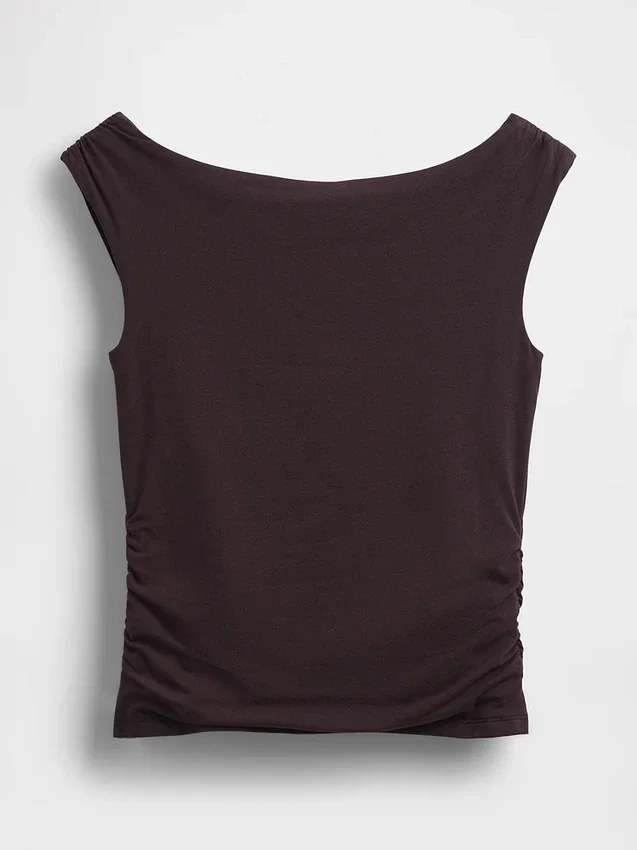 Closeknit Jersey Ruched Crop Top