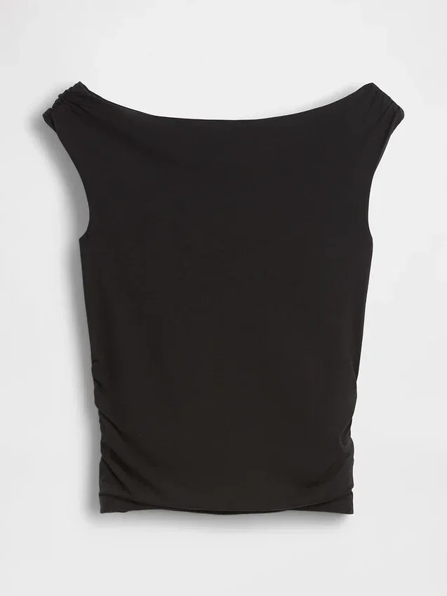 Closeknit Jersey Ruched Crop Top
