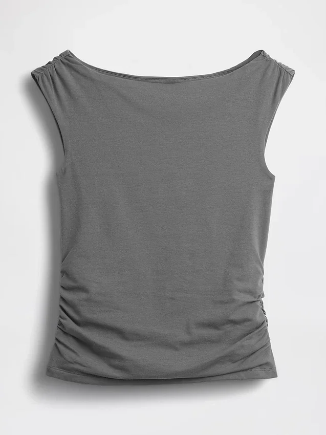 Closeknit Jersey Ruched Crop Top
