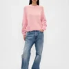 Cotton-Blend Relaxed Crewneck Sweater