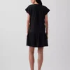 Cotton Gauze Drop-Waist Shirtdress