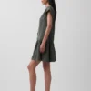 Cotton Gauze Drop-Waist Shirtdress