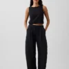 Cotton Gauze Easy Barrel Pants