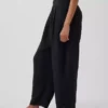 Cotton Gauze Easy Barrel Pants