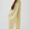 Cotton Gauze Easy Barrel Pants