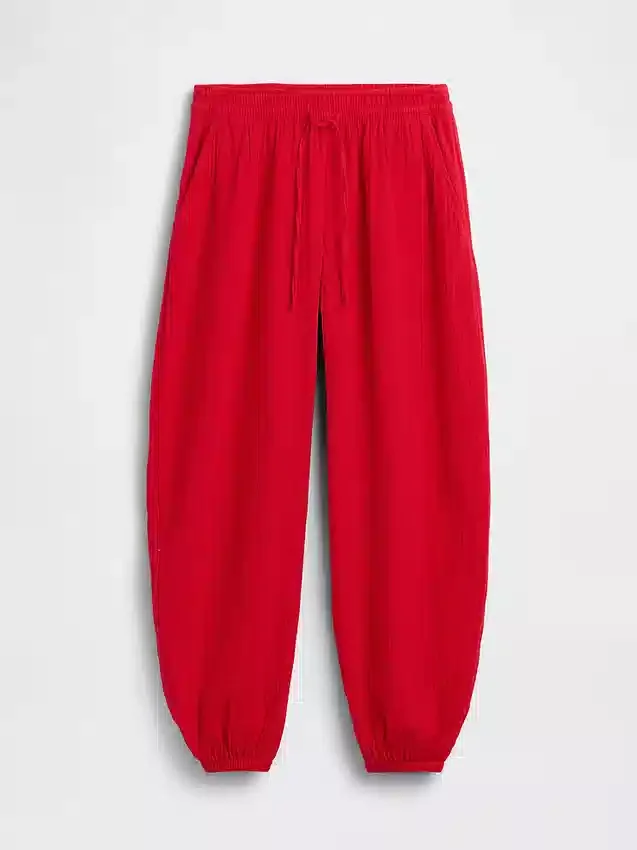 Cotton Gauze Easy Joggers