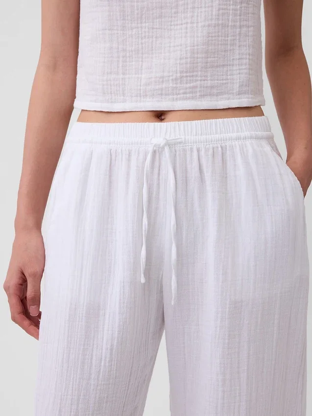 Cotton Gauze Easy Joggers