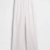 Cotton Gauze Easy Split-Hem Pants