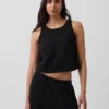 Cotton Gauze Racer Shell Tank Top