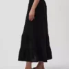 Cotton Gauze Tiered Easy Maxi Skirt