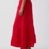 Cotton Gauze Tiered Easy Maxi Skirt