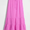 Cotton Gauze Tiered Easy Maxi Skirt