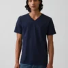 Cotton Jersey V-Neck T-Shirt