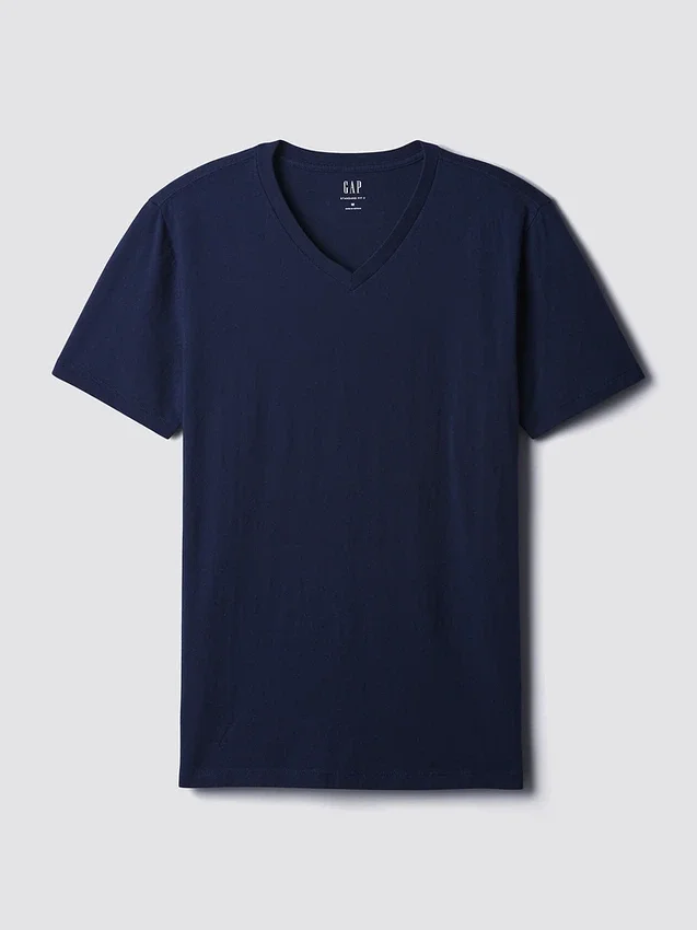 Cotton Jersey V-Neck T-Shirt