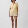 Crinkle Gauze Oversized Pj Shirt