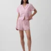 Crinkle Gauze Oversized Pj Shirt