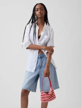 Crochet Stripe Mini Bag
