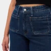 Curvy High Rise Stride Wide-Leg Ankle Jeans