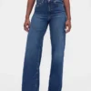 Curvy High Rise Stride Wide-Leg Jeans