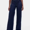 Curvy High Rise Stride Wide-Leg Jeans