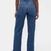 Curvy High Rise Stride Wide-Leg Jeans