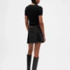 Denim Belted Mini Skirt