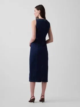 Denim Bodycon Midi Dress