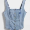 Denim Corset Top