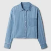 Denim Crop Shirt