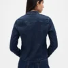Denim Fitted Crop Shirt