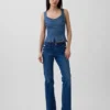 Denim Fitted Peplum Top
