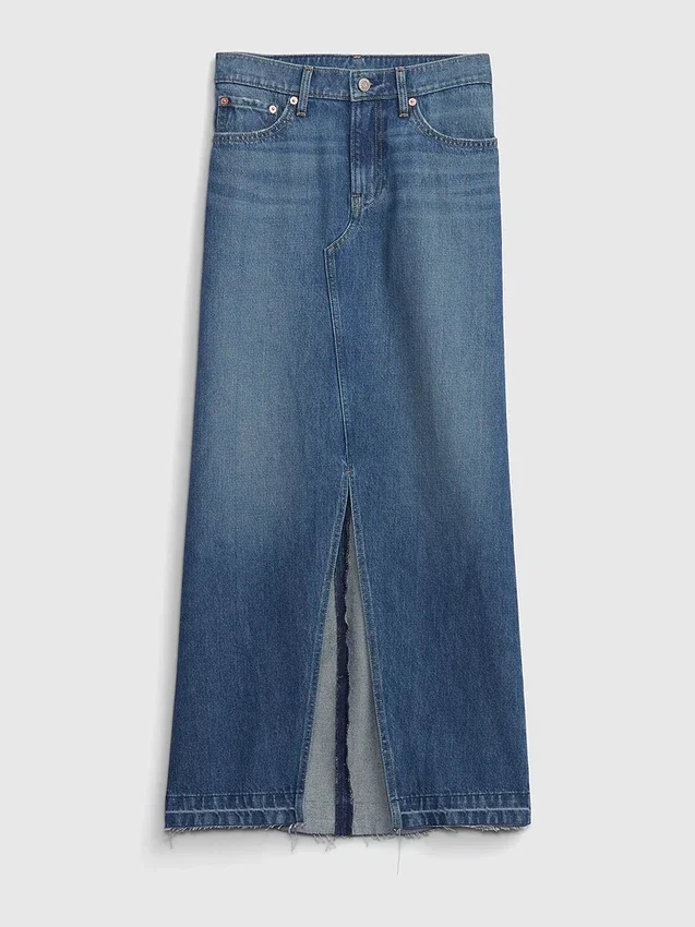 Denim Maxi Skirt