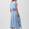 Denim Midi Handkerchief Skirt