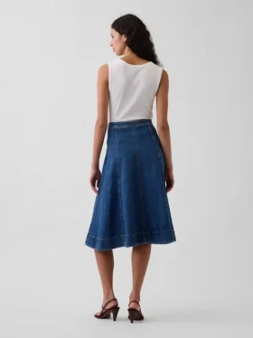 Denim Midi Tulip Skirt