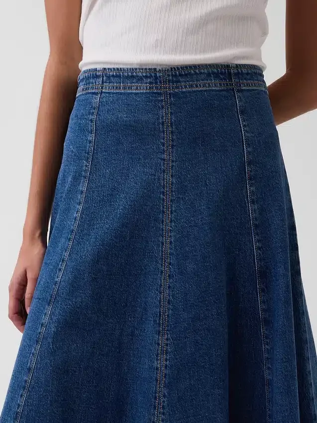 Denim Midi Tulip Skirt
