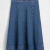 Denim Midi Tulip Skirt