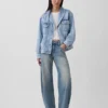 Denim Oversized Shawl Denim Jacket