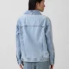 Denim Oversized Shawl Denim Jacket
