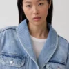 Denim Oversized Shawl Denim Jacket