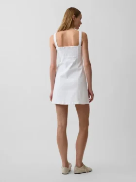 Denim Paneled Mini Dress