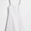 Denim Paneled Mini Dress