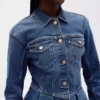 Denim Peplum Jacket