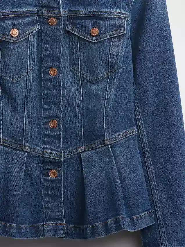 Denim Peplum Jacket