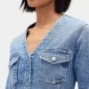 Denim Pocket Mini Dress